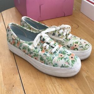 Keds floral canvas platform sneakers